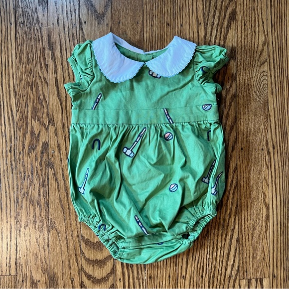 NWOT Classic Prep Croquet Baby Bubble Romper - Picture 4 of 4